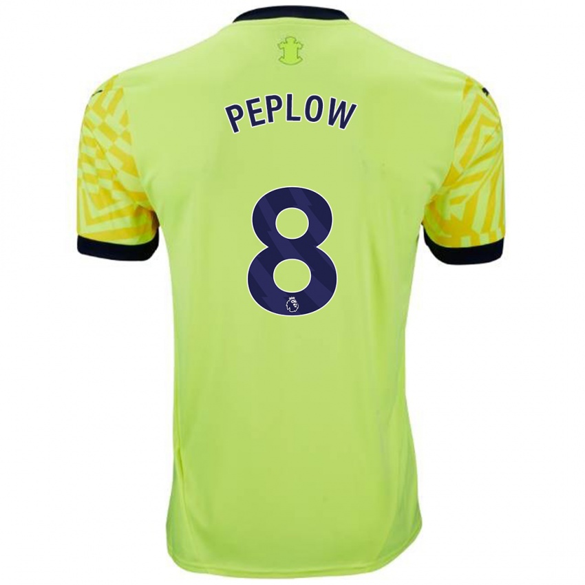 Uomo Maglia Chloe Peplow #8 Giallo Kit Gara Away 2024/25 Maglietta