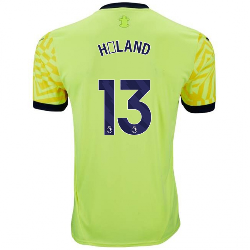 Uomo Maglia Benedicte Håland #13 Giallo Kit Gara Away 2024/25 Maglietta