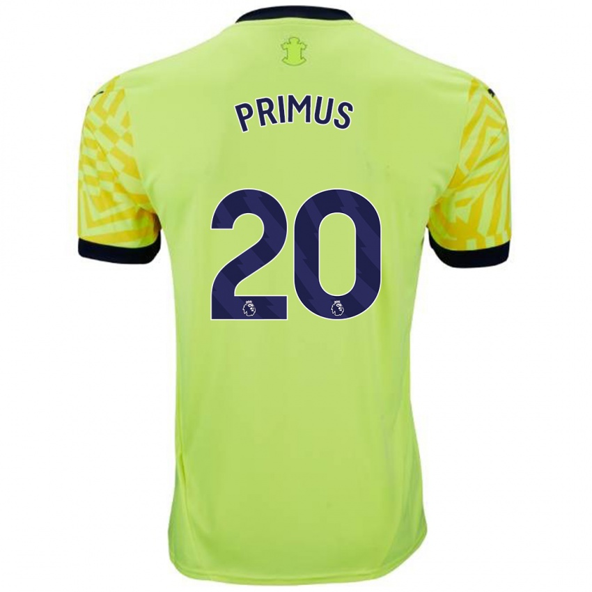 Uomo Maglia Atlanta Primus #20 Giallo Kit Gara Away 2024/25 Maglietta