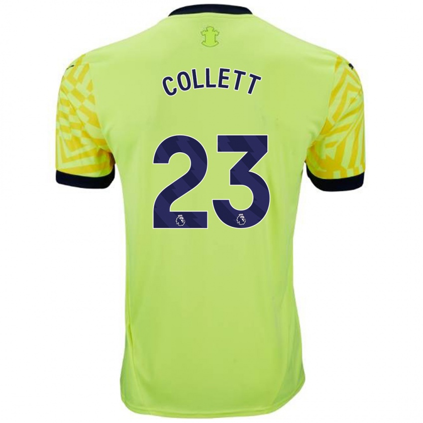 Uomo Maglia Megan Collett #23 Giallo Kit Gara Away 2024/25 Maglietta