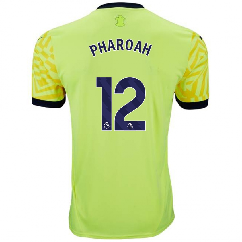 Uomo Maglia Sophia Pharoah #12 Giallo Kit Gara Away 2024/25 Maglietta