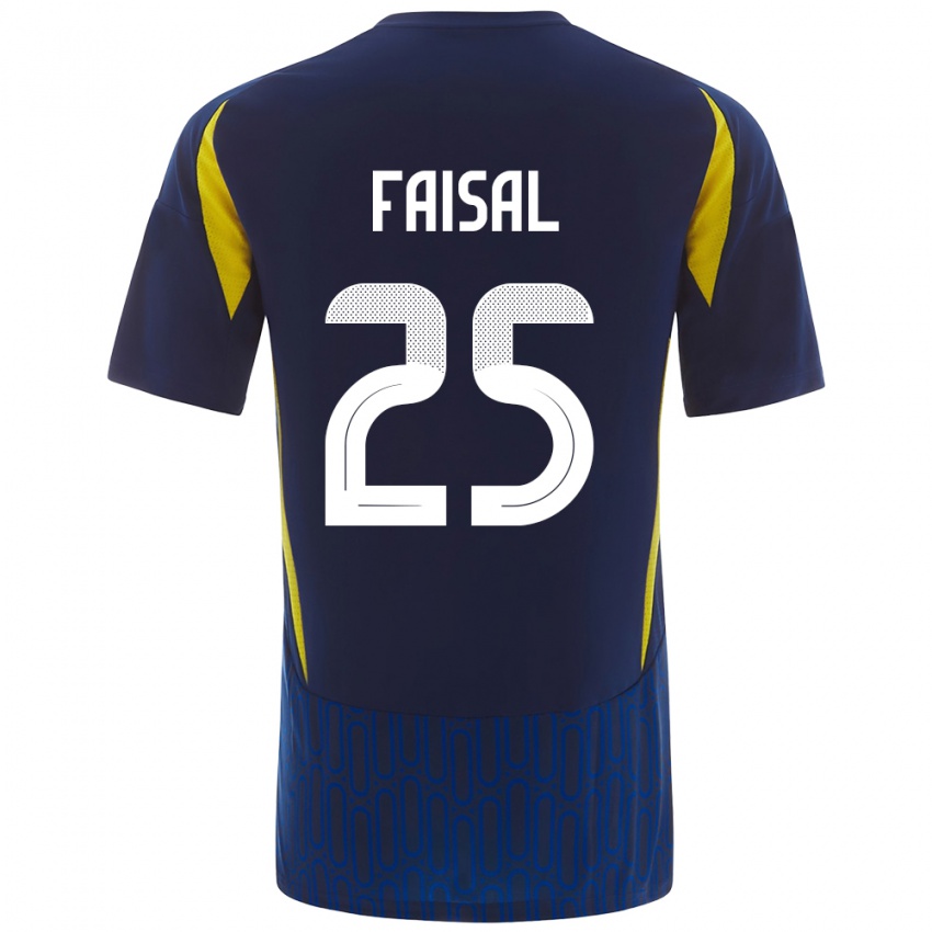 Uomo Maglia Samira Faisal #25 Blu Giallo Kit Gara Away 2024/25 Maglietta