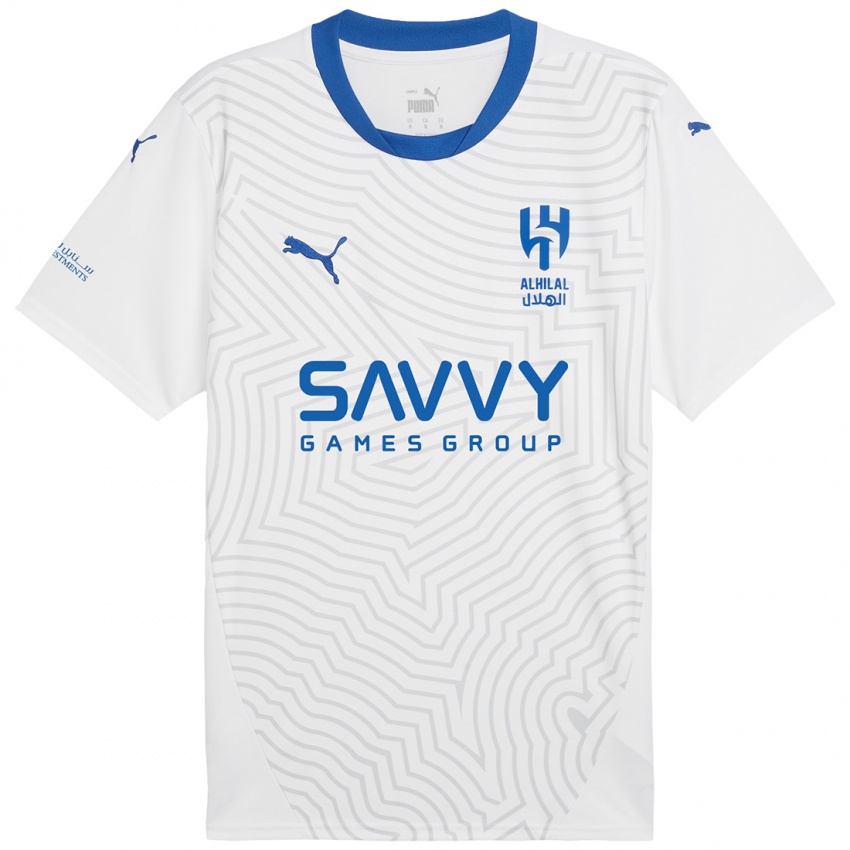 Uomo Maglia Suhayb Al-Zaid #0 Bianco Blu Kit Gara Away 2024/25 Maglietta