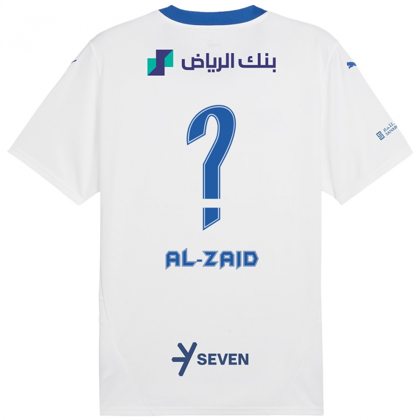 Uomo Maglia Suhayb Al-Zaid #0 Bianco Blu Kit Gara Away 2024/25 Maglietta