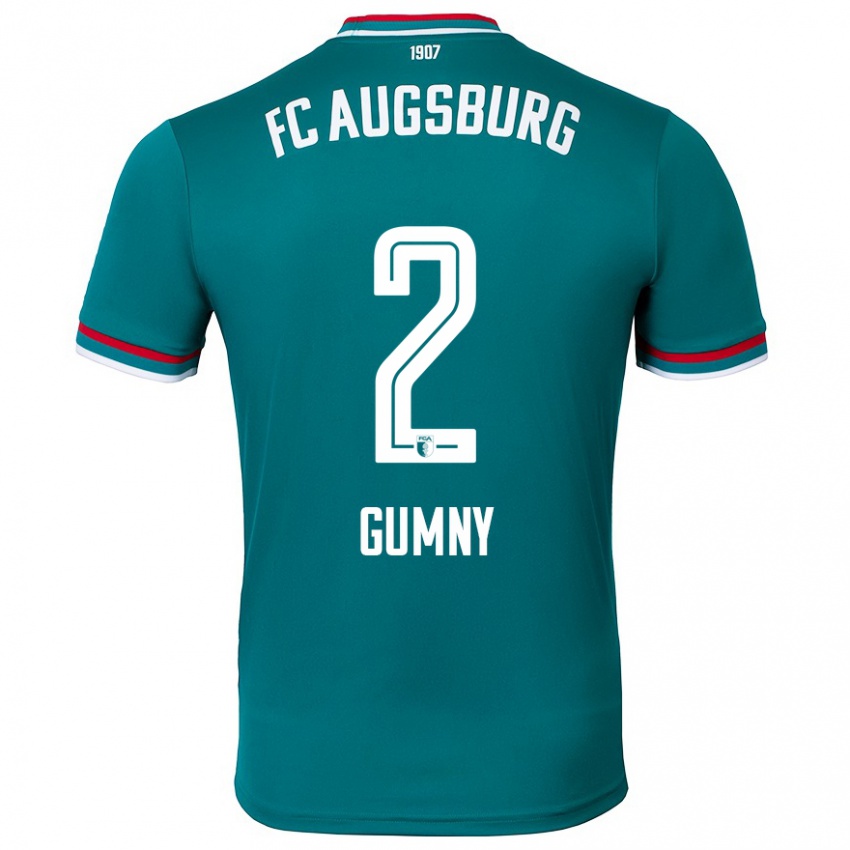 Uomo Maglia Robert Gumny #2 Verde Scuro Kit Gara Away 2024/25 Maglietta