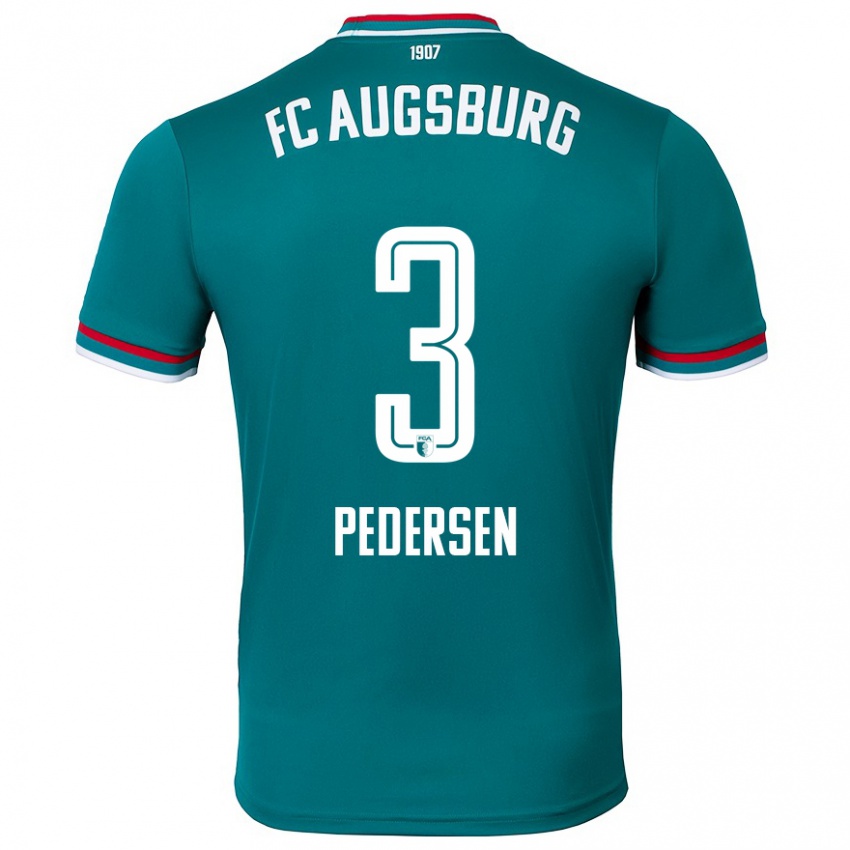 Uomo Maglia Mads Pedersen #3 Verde Scuro Kit Gara Away 2024/25 Maglietta