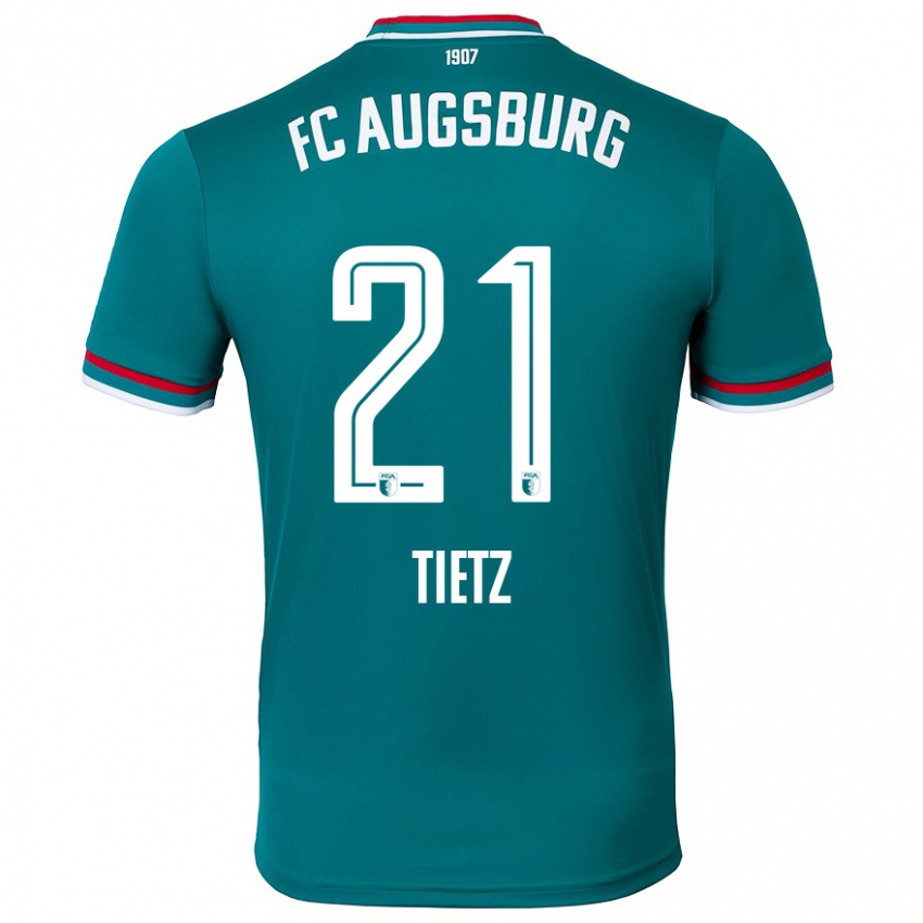 Uomo Maglia Phillip Tietz #21 Verde Scuro Kit Gara Away 2024/25 Maglietta