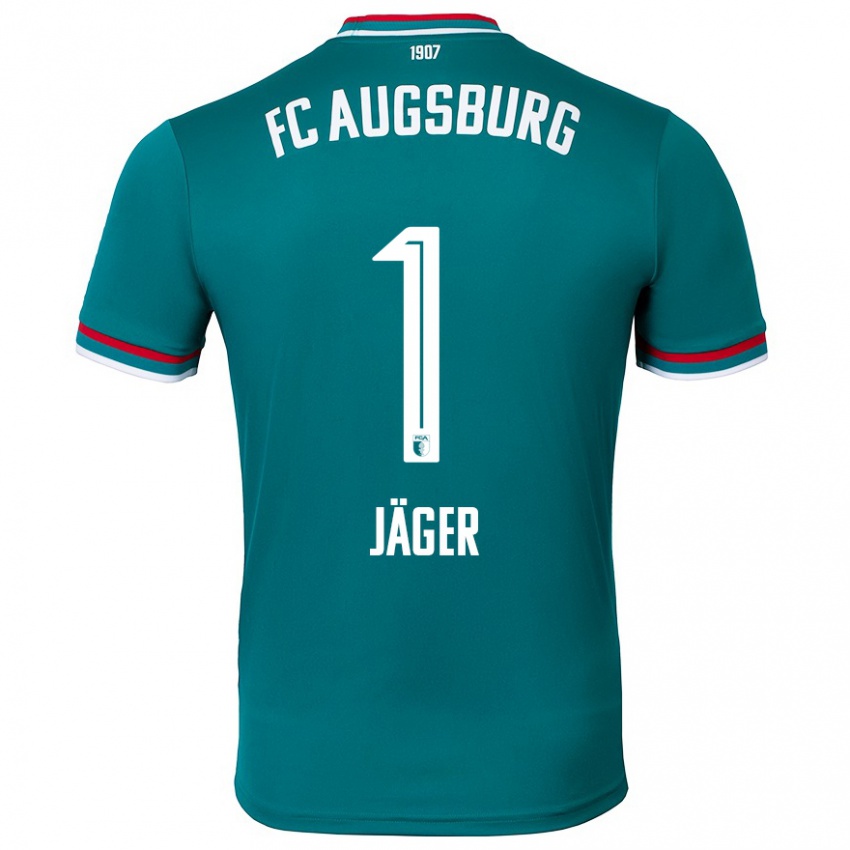 Uomo Maglia Tobias Jäger #1 Verde Scuro Kit Gara Away 2024/25 Maglietta