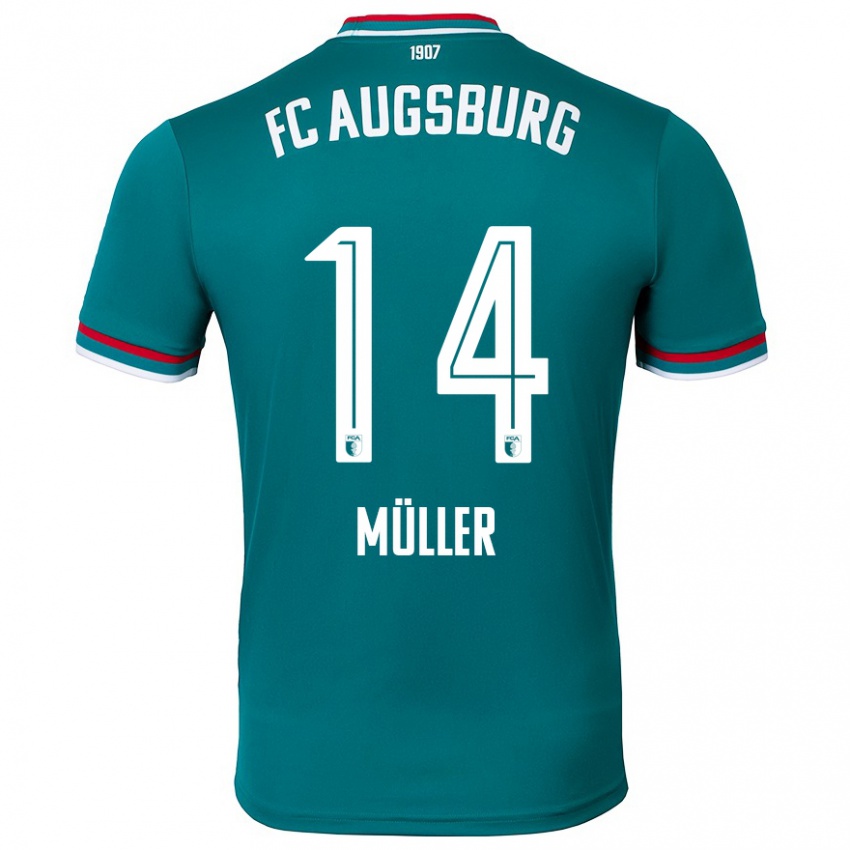 Uomo Maglia Mato Müller #14 Verde Scuro Kit Gara Away 2024/25 Maglietta