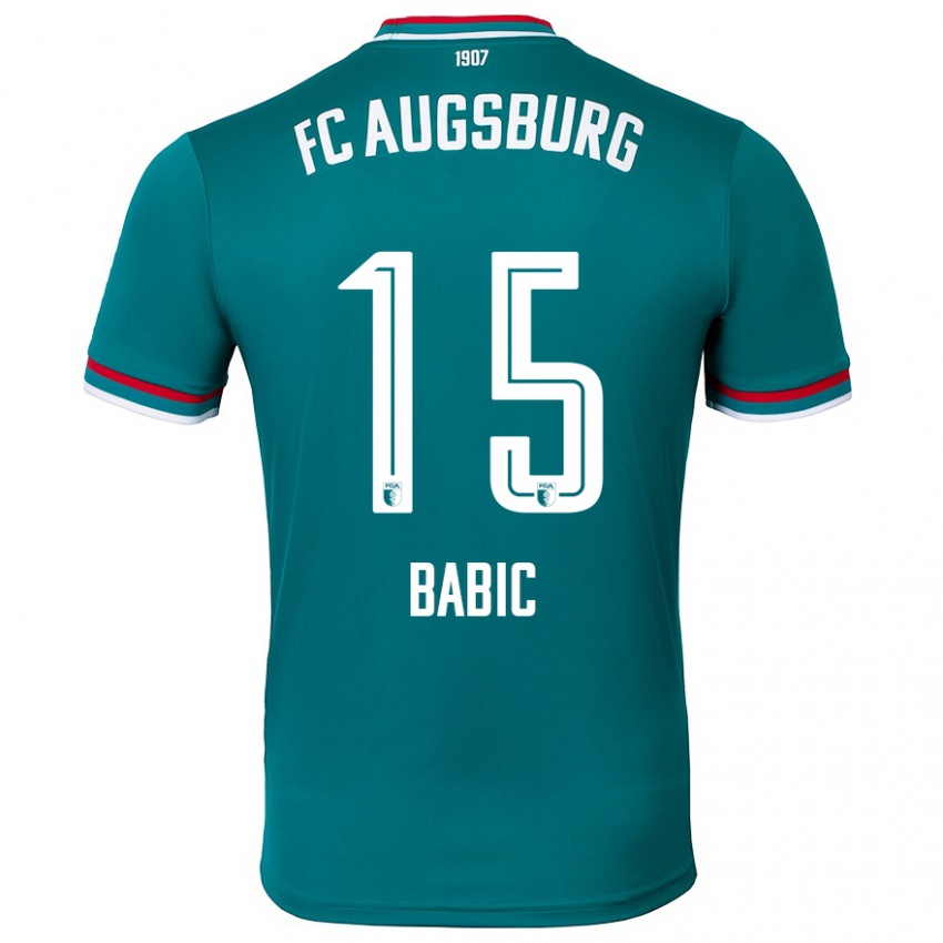 Uomo Maglia David Babic #15 Verde Scuro Kit Gara Away 2024/25 Maglietta