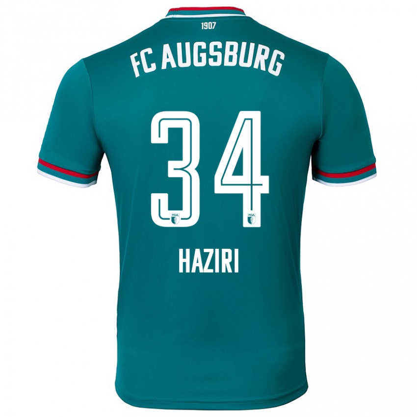 Uomo Maglia Edi Haziri #34 Verde Scuro Kit Gara Away 2024/25 Maglietta