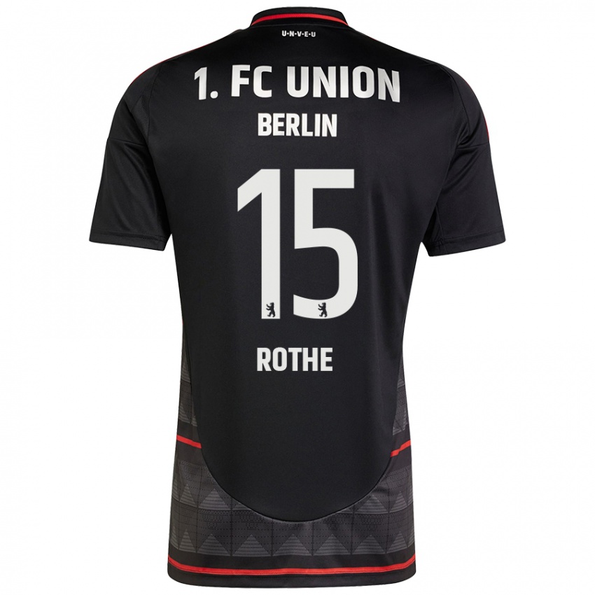 Uomo Maglia Tom Rothe #15 Nero Kit Gara Away 2024/25 Maglietta