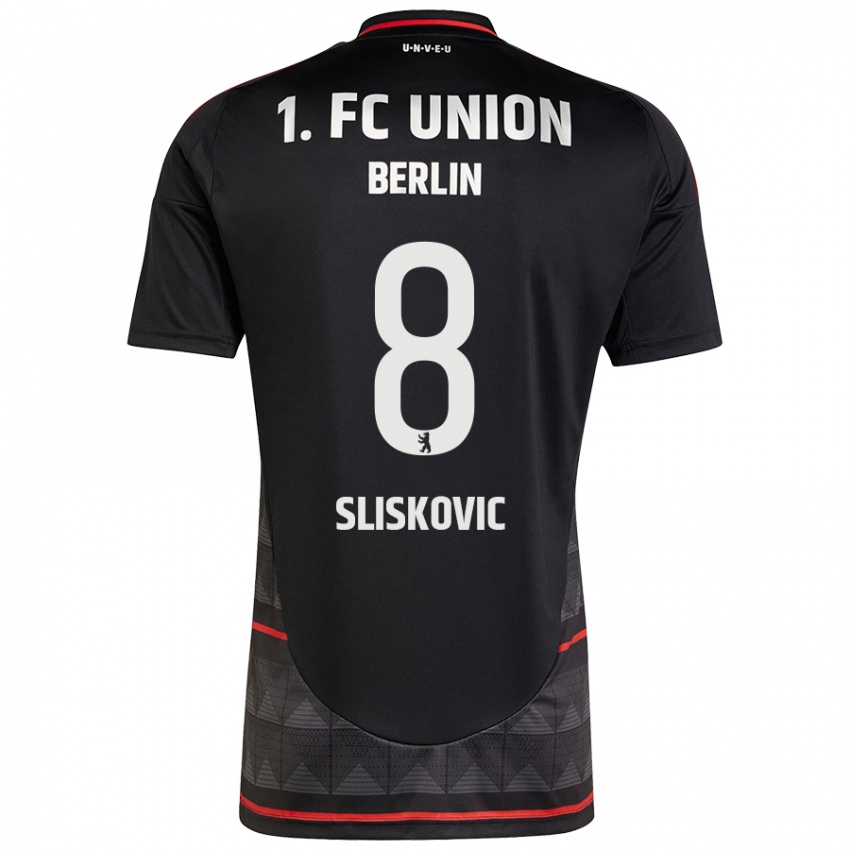 Uomo Maglia Duje Sliskovic #8 Nero Kit Gara Away 2024/25 Maglietta