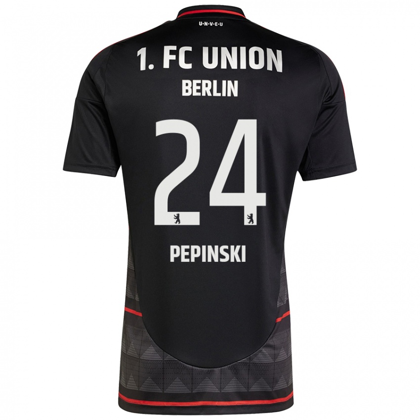 Uomo Maglia Louis Pepinski #24 Nero Kit Gara Away 2024/25 Maglietta