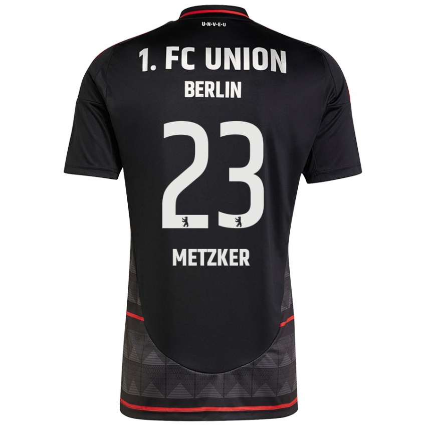 Uomo Maglia Pia Metzker #23 Nero Kit Gara Away 2024/25 Maglietta