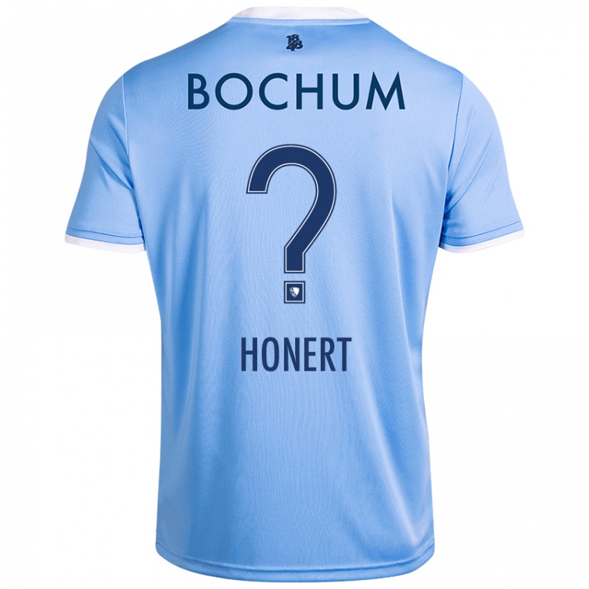 Uomo Maglia Jan Honert #0 Azzurro Cielo Kit Gara Away 2024/25 Maglietta