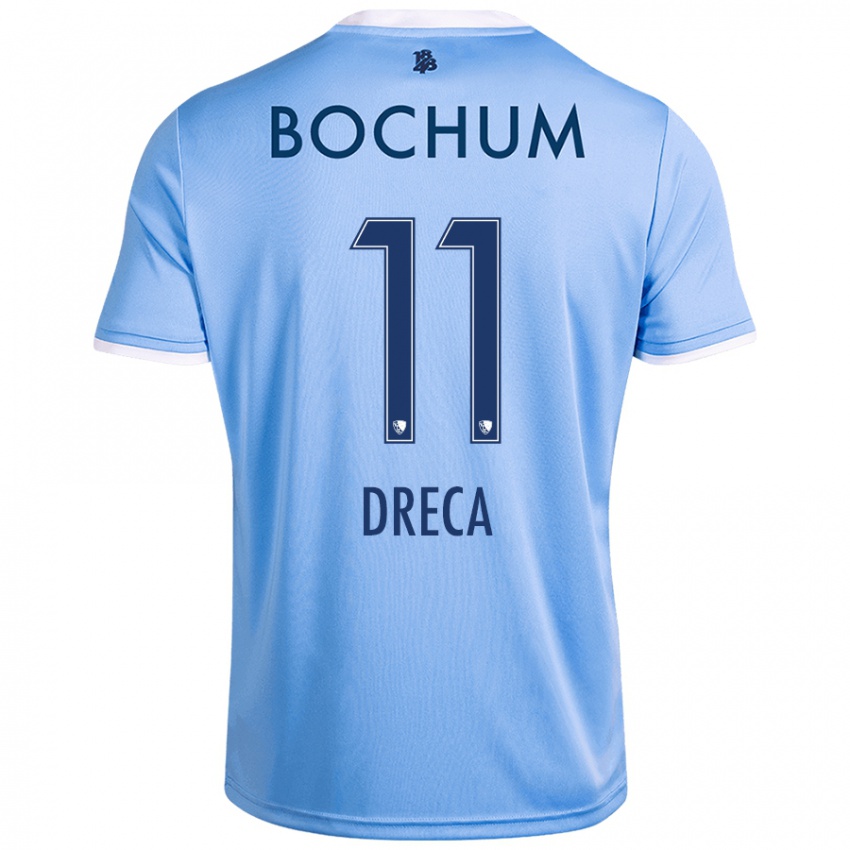 Uomo Maglia Benjamin Dreca #11 Azzurro Cielo Kit Gara Away 2024/25 Maglietta