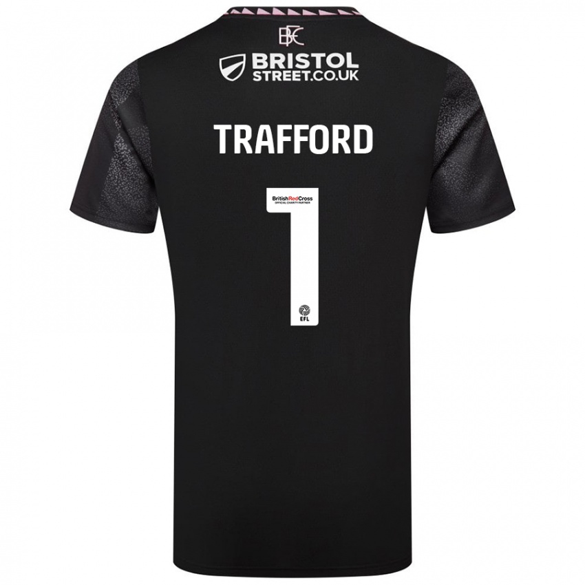 Uomo Maglia James Trafford #1 Nero Kit Gara Away 2024/25 Maglietta