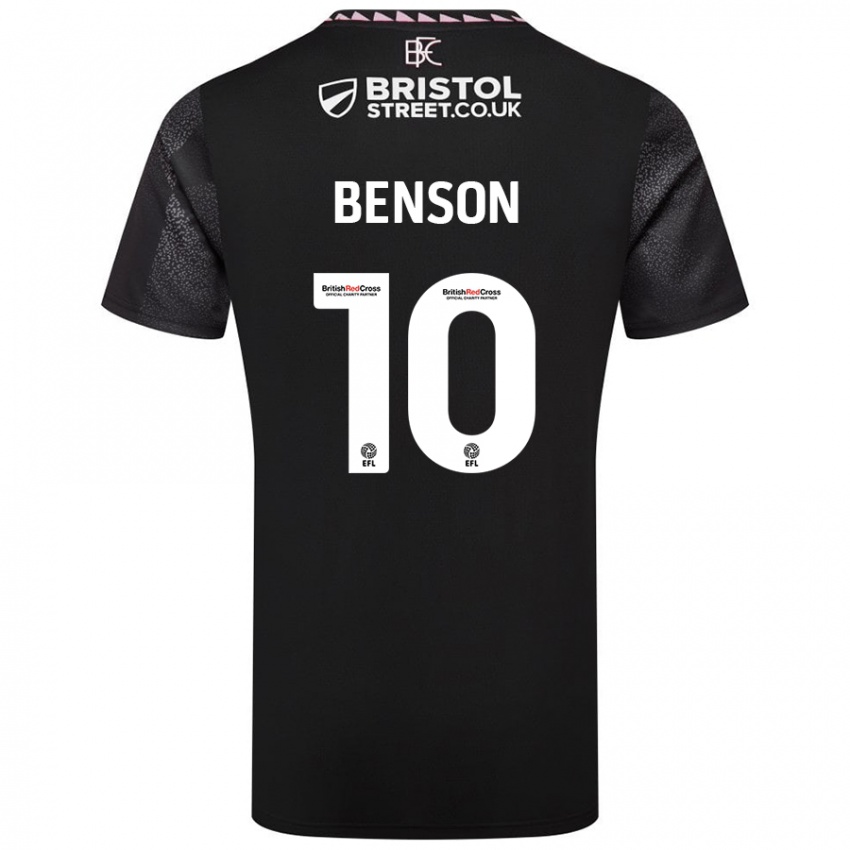 Uomo Maglia Benson Manuel #10 Nero Kit Gara Away 2024/25 Maglietta