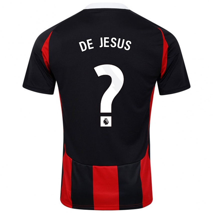 Uomo Maglia Brad De Jesus #0 Nero Rosso Kit Gara Away 2024/25 Maglietta