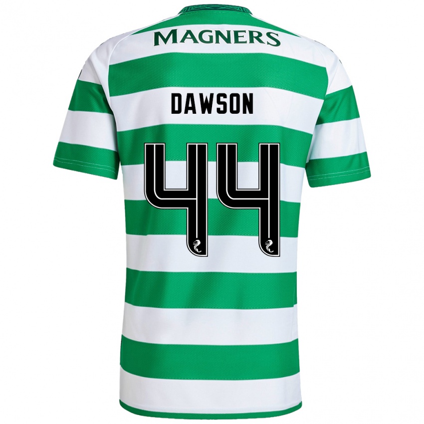 Donna Maglia Joey Dawson #44 Verde Bianco Kit Gara Home 2024/25 Maglietta