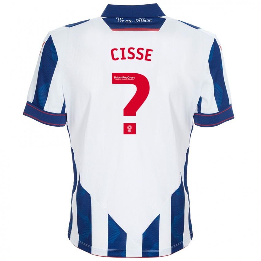 Donna Maglia Ben Cisse #0 Bianco Blu Scuro Kit Gara Home 2024/25 Maglietta