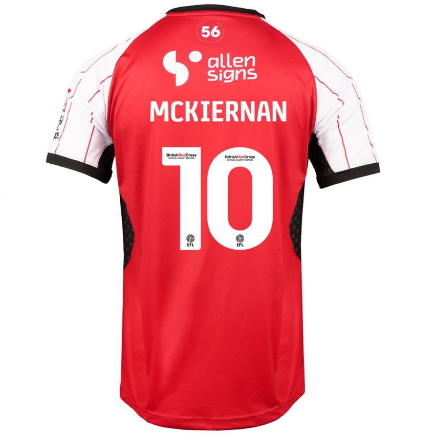 Donna Maglia Jj Mckiernan #10 Bianco Kit Gara Home 2024/25 Maglietta