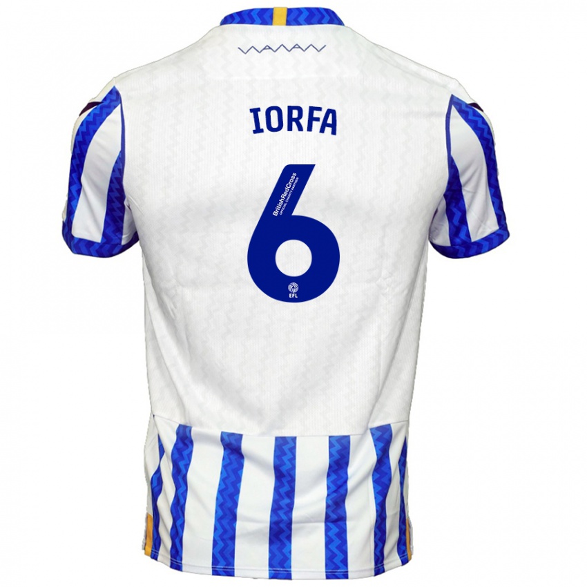 Donna Maglia Dominic Iorfa #6 Blu Bianco Kit Gara Home 2024/25 Maglietta