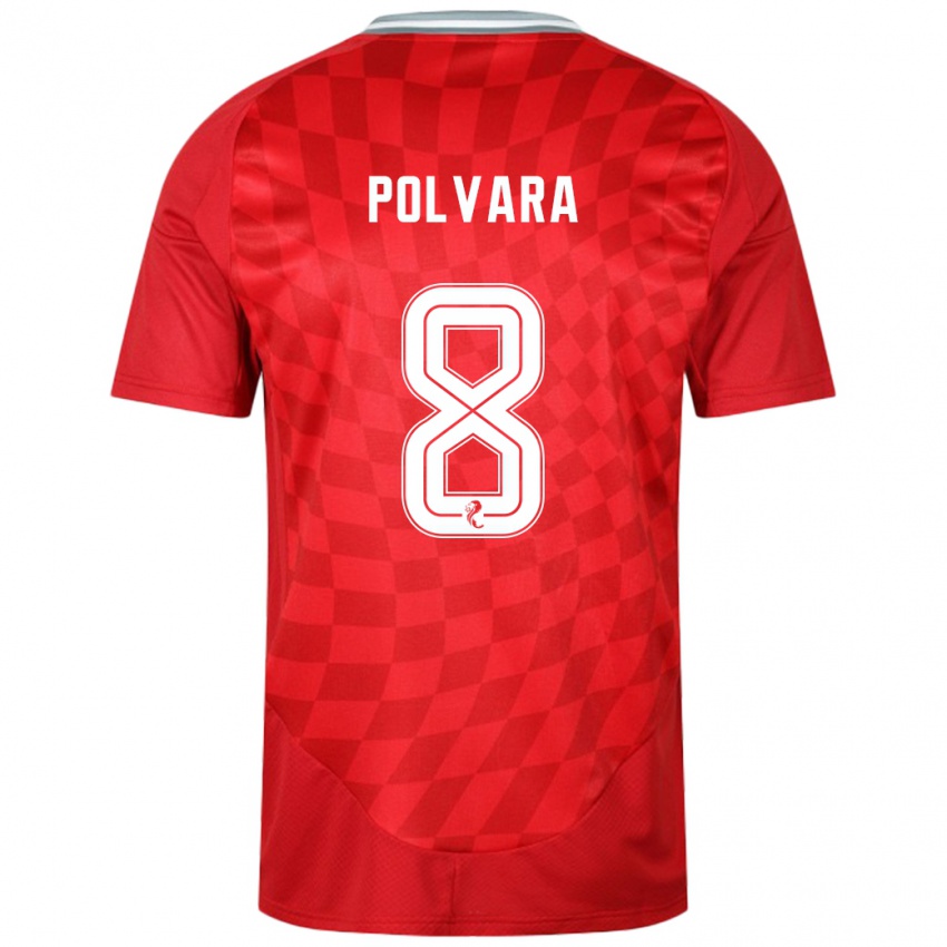 Donna Maglia Dante Polvara #8 Rosso Kit Gara Home 2024/25 Maglietta