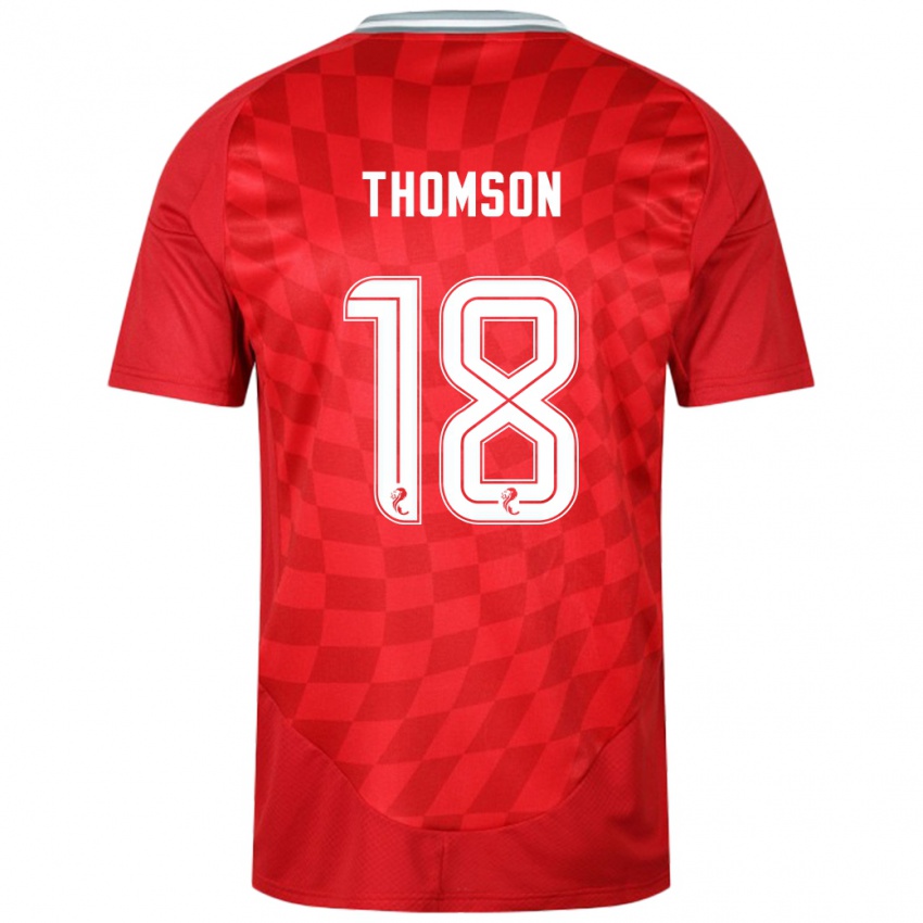 Donna Maglia Eva Thomson #18 Rosso Kit Gara Home 2024/25 Maglietta