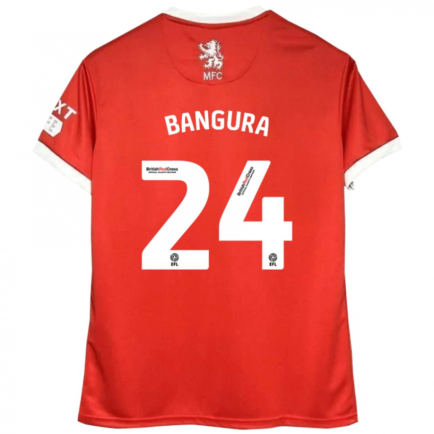 Donna Maglia Alex Bangura #24 Rosso Bianco Kit Gara Home 2024/25 Maglietta