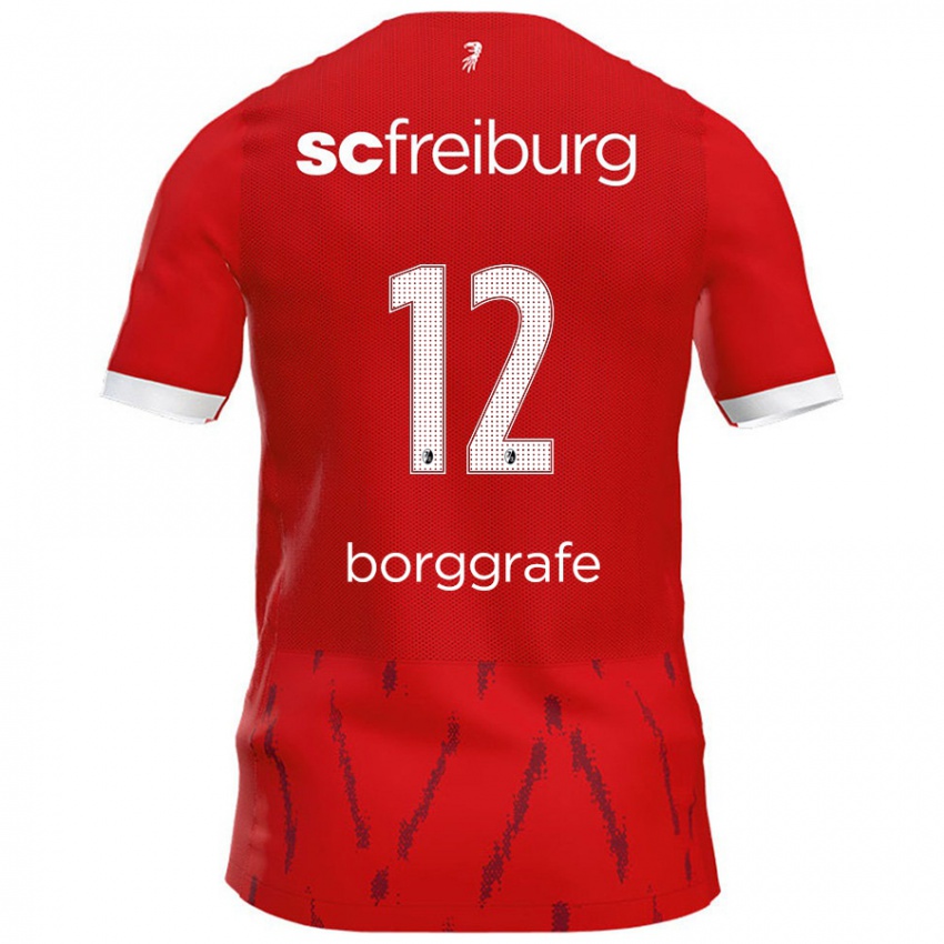 Donna Maglia Rafaela Borggräfe #12 Rosso Kit Gara Home 2024/25 Maglietta