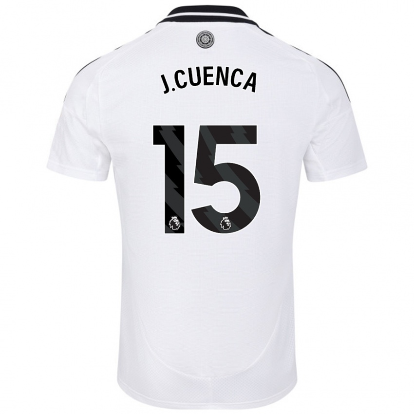 Donna Maglia Jorge Cuenca #15 Bianco Kit Gara Home 2024/25 Maglietta