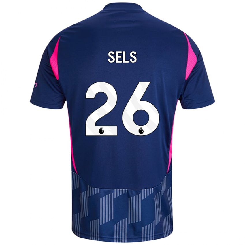 Donna Maglia Matz Sels #26 Blu Royal Rosa Kit Gara Away 2024/25 Maglietta