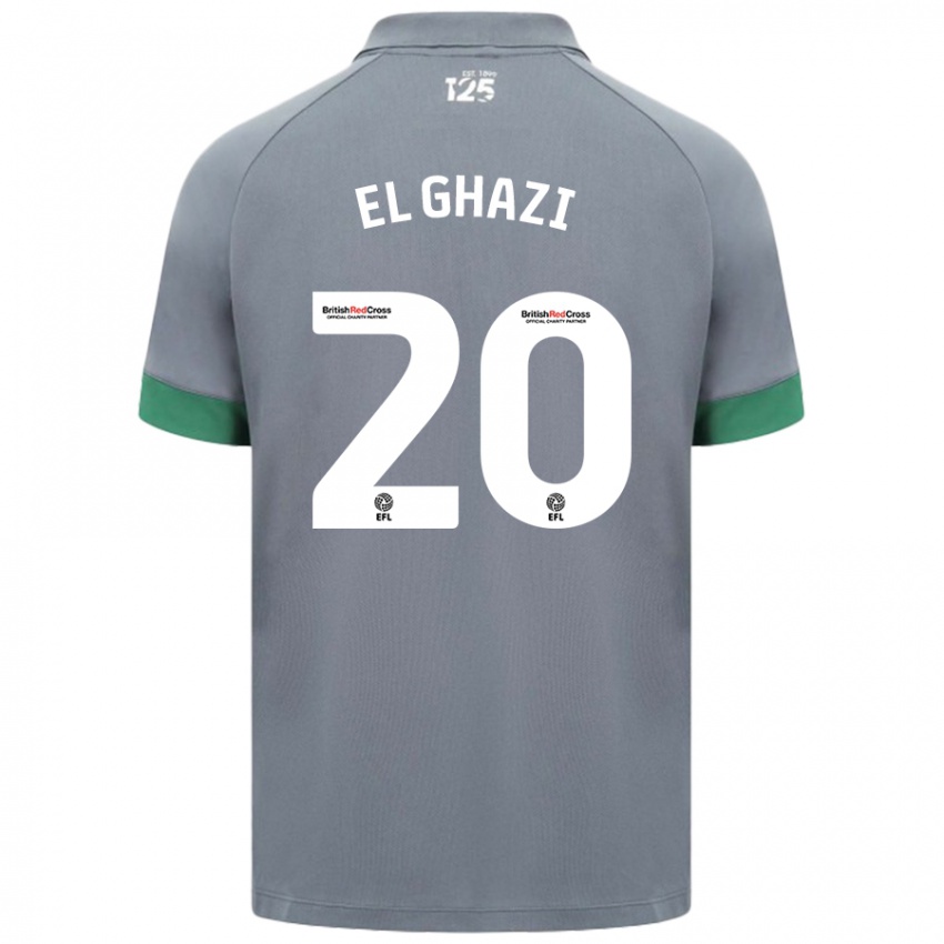 Donna Maglia Anwar El Ghazi #20 Grigio Scuro Kit Gara Away 2024/25 Maglietta