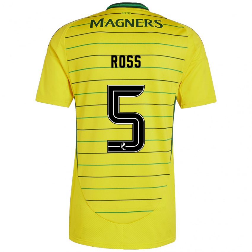 Donna Maglia Natalie Ross #5 Giallo Kit Gara Away 2024/25 Maglietta