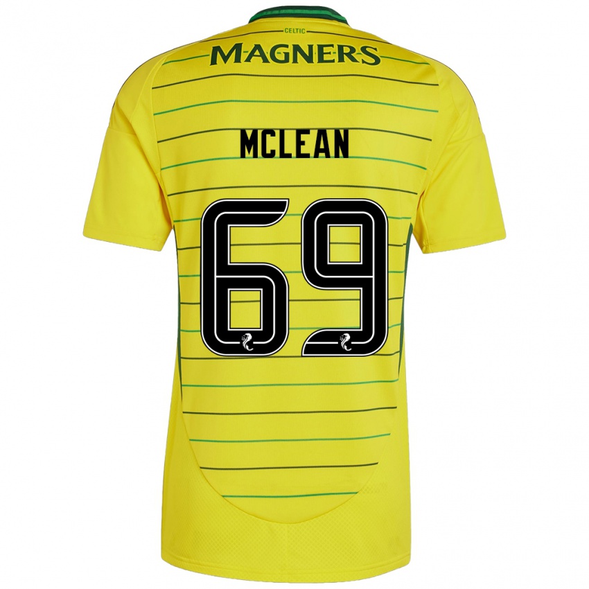 Donna Maglia Kai Mclean #69 Giallo Kit Gara Away 2024/25 Maglietta