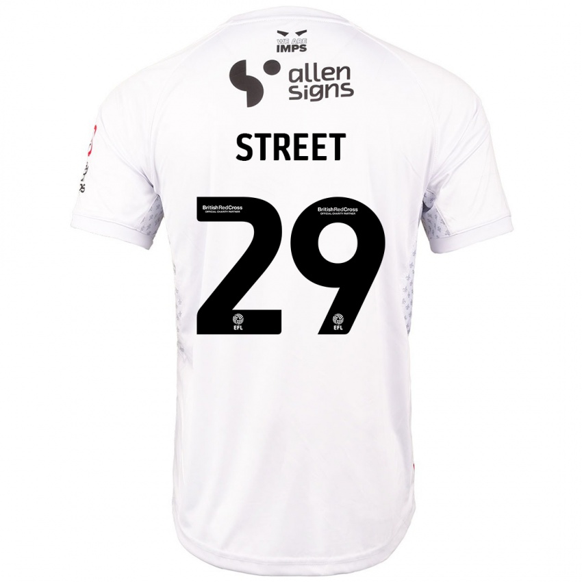 Donna Maglia Robert Street #29 Rosso Bianco Kit Gara Away 2024/25 Maglietta