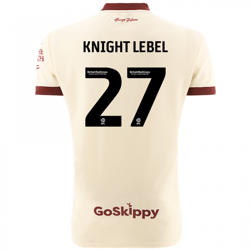 Donna Maglia Jamie Knight-Lebel #27 Crema Bianco Kit Gara Away 2024/25 Maglietta