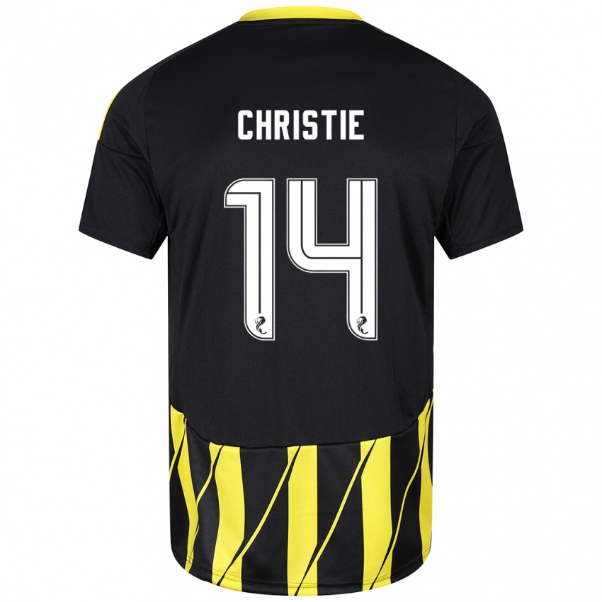 Donna Maglia Mya Christie #14 Nero Giallo Kit Gara Away 2024/25 Maglietta