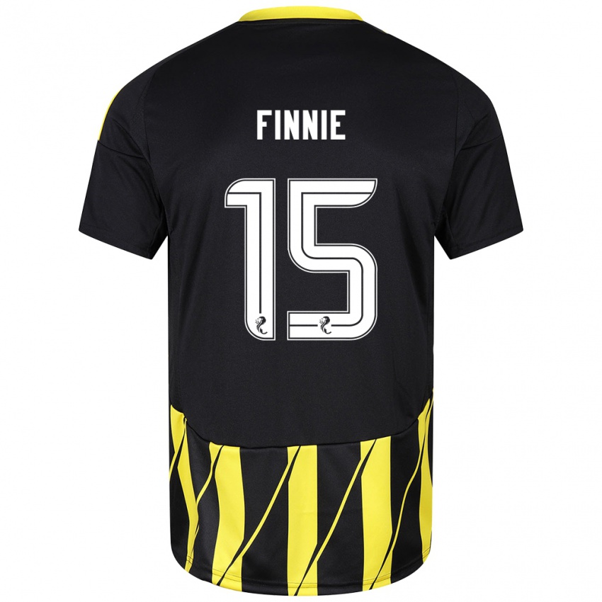 Donna Maglia Maddison Finnie #15 Nero Giallo Kit Gara Away 2024/25 Maglietta