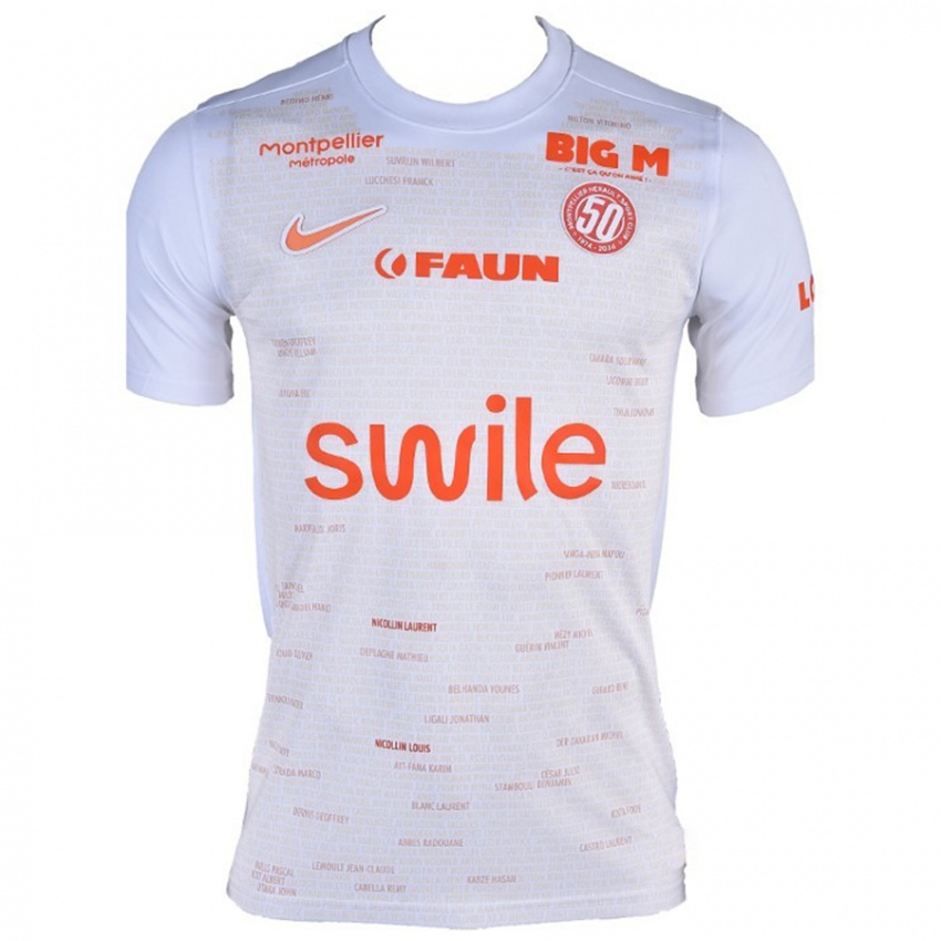 Donna Maglia Ilan Jourdren #0 Bianco Kit Gara Away 2024/25 Maglietta