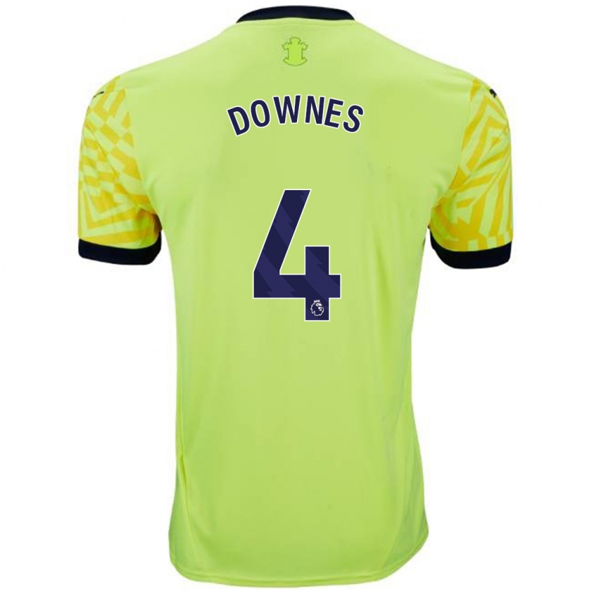 Donna Maglia Flynn Downes #4 Giallo Kit Gara Away 2024/25 Maglietta