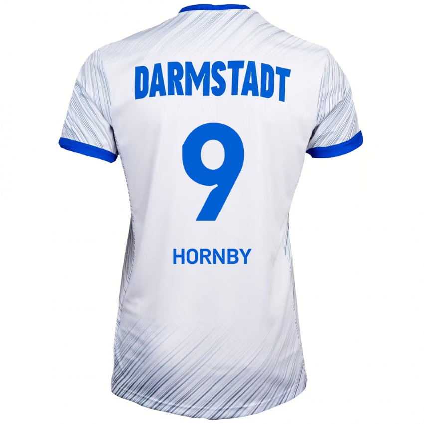 Donna Maglia Fraser Hornby #9 Bianco Blu Kit Gara Away 2024/25 Maglietta