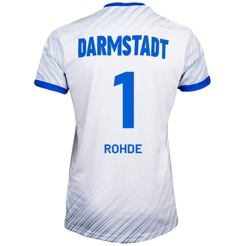 Donna Maglia Til Rohde #1 Bianco Blu Kit Gara Away 2024/25 Maglietta