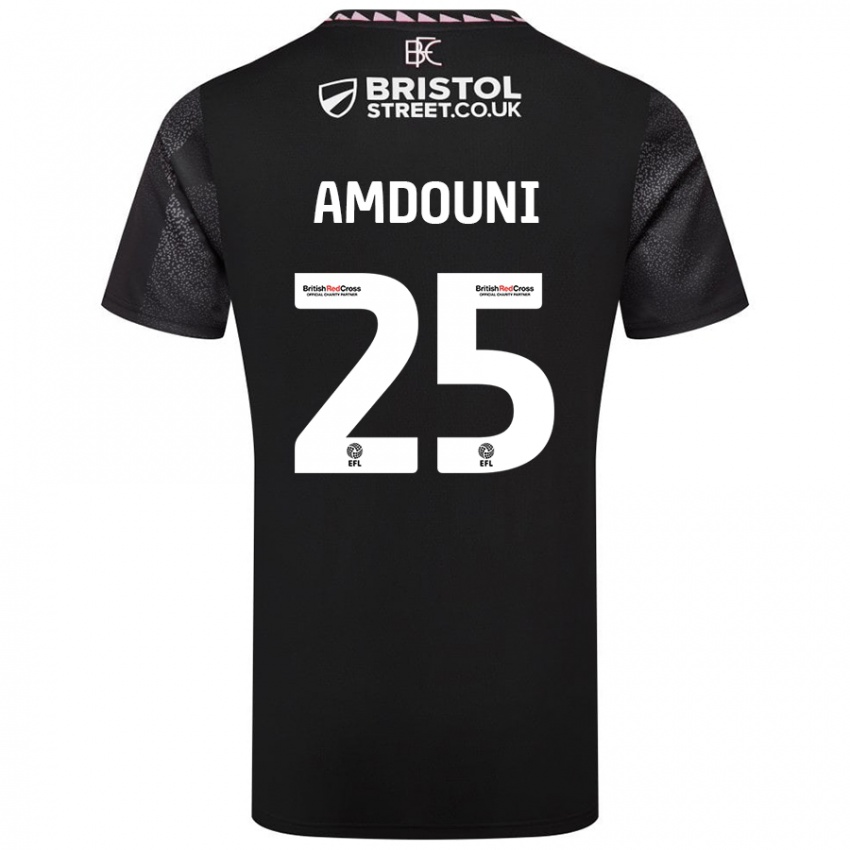 Donna Maglia Zeki Amdouni #25 Nero Kit Gara Away 2024/25 Maglietta