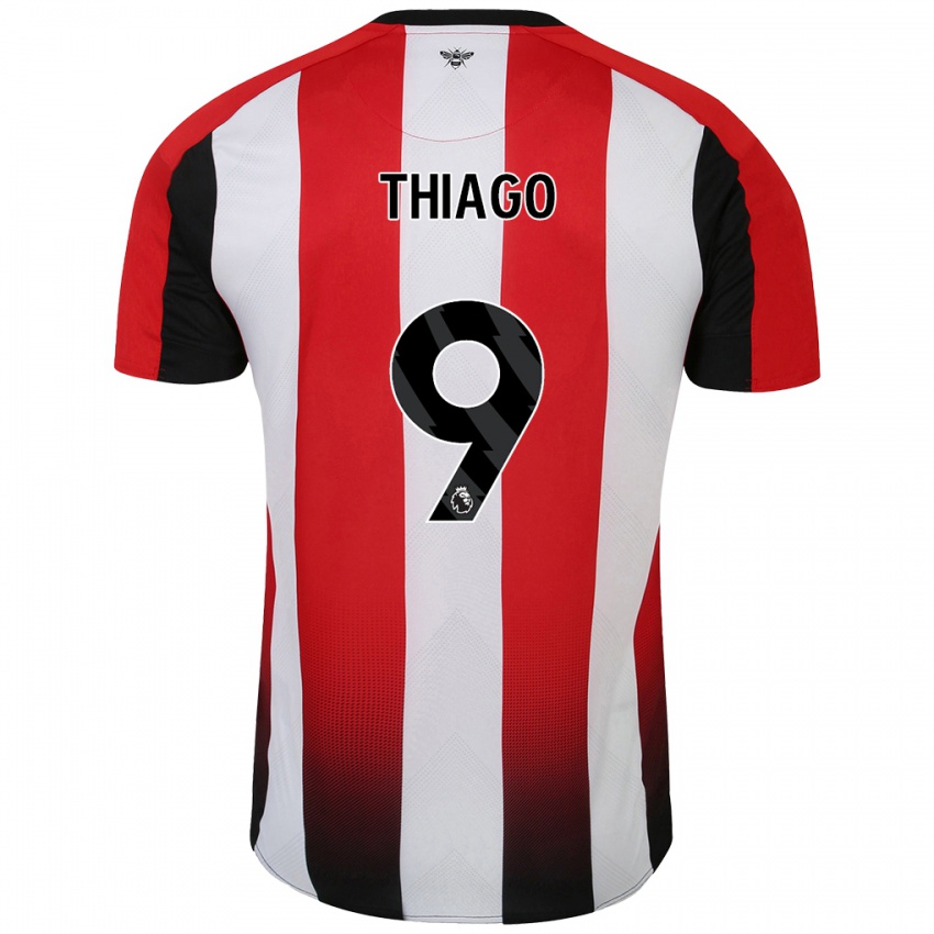 Bambino Maglia Igor Thiago #9 Rosso Bianco Kit Gara Home 2024/25 Maglietta