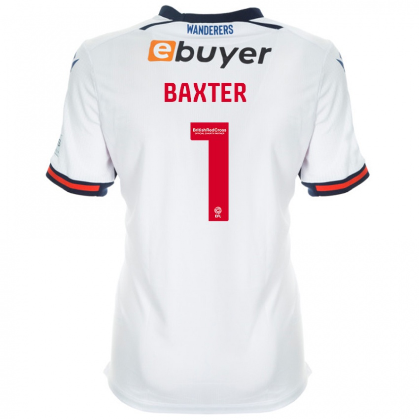 Bambino Maglia Nathan Baxter #1 Bianco Kit Gara Home 2024/25 Maglietta