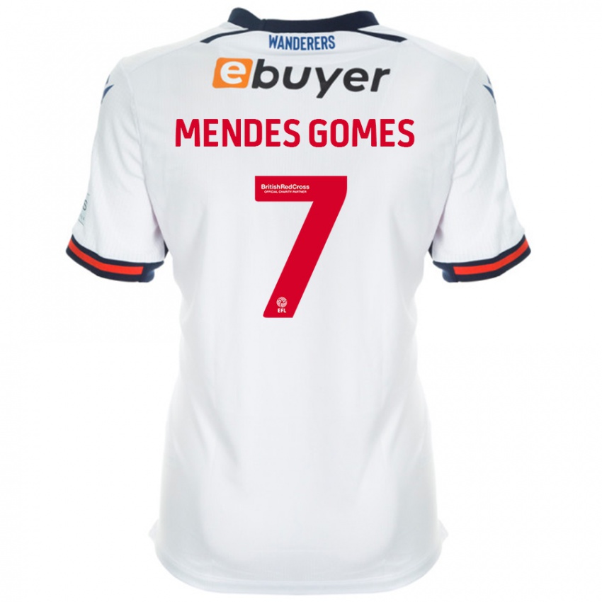 Bambino Maglia Carlos Mendes #7 Bianco Kit Gara Home 2024/25 Maglietta