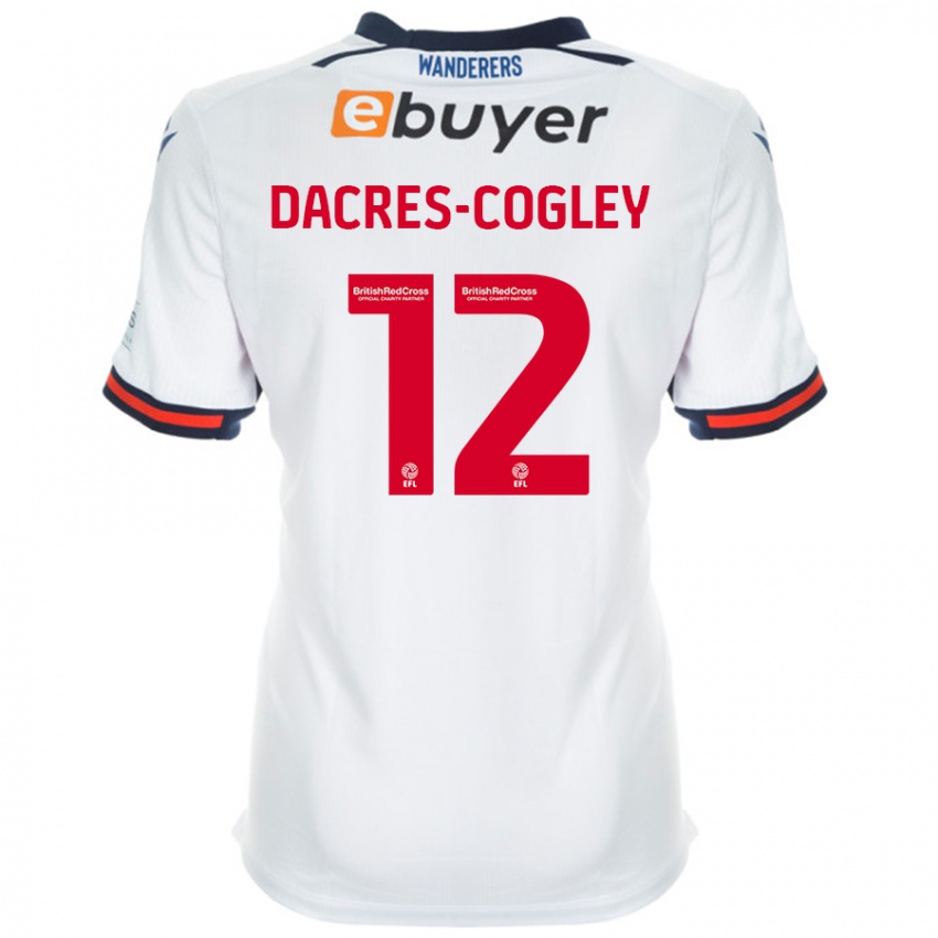 Bambino Maglia Josh Dacres-Cogley #12 Bianco Kit Gara Home 2024/25 Maglietta